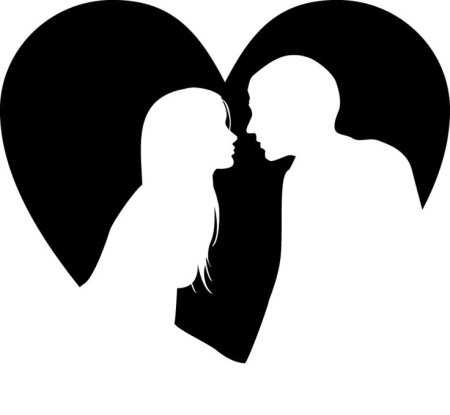 Трафарет влюбленных
