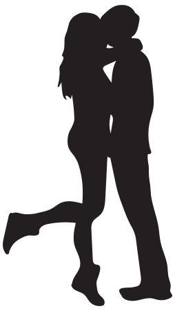 Влюбленные силуэт