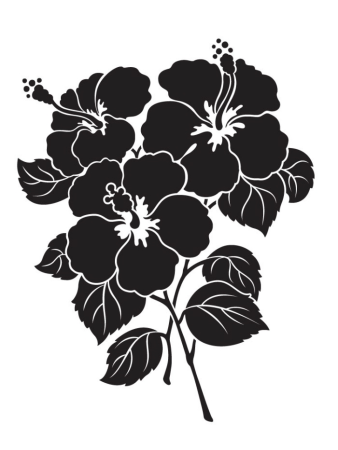 Трафаретные цветы