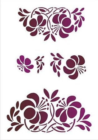 Набивка рисунка по трафарету