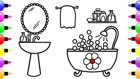 Ванная раскраска для детей