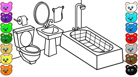 Ванная комната для раскрашивания