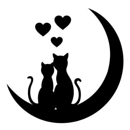 Трафареты влюбленных кошек