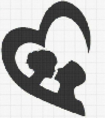 Трафарет влюбленной пары