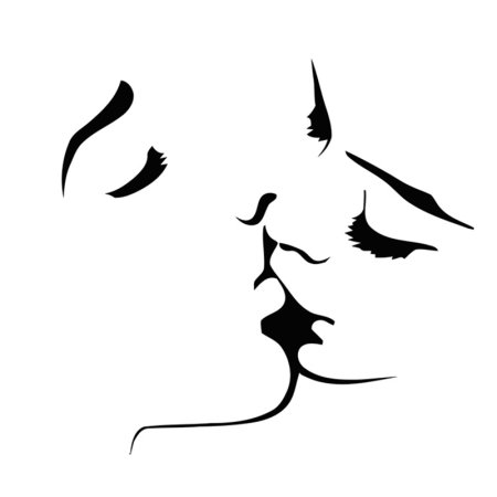 Рисунок на стене силуэт