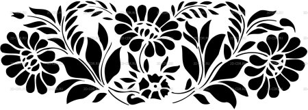 Морозные узоры в полосе трафарет