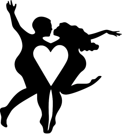 Трафарет влюбленных