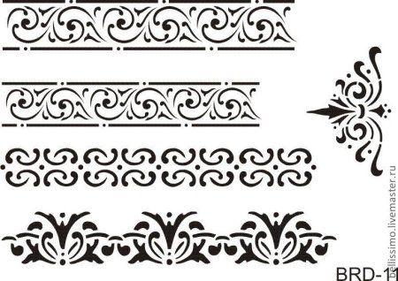 Трафарет мелких роз