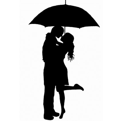 Трафарет влюбленной пары