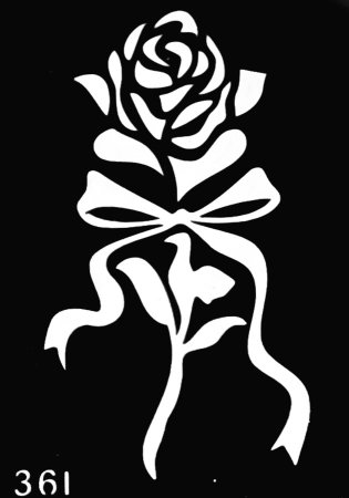 Трафареты для временных татуировок роза