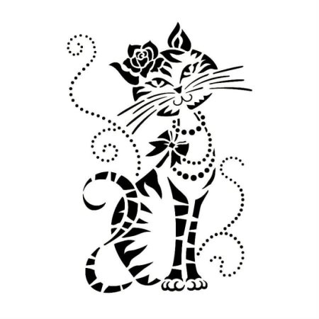 Трафареты кошек для декора