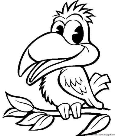 Раскраска вороны для детей