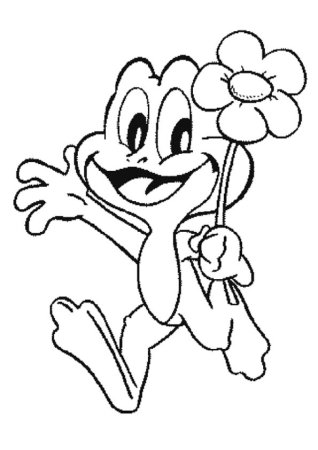 Веселый цветок раскраска