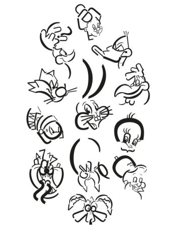 Мультяшные тату эскизы