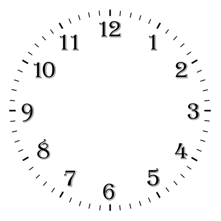 Циферблат часов без стрелок