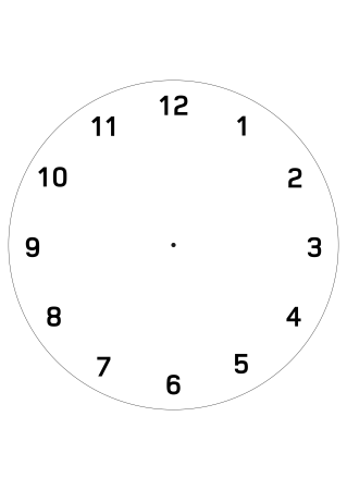Циферблат часов трафарет
