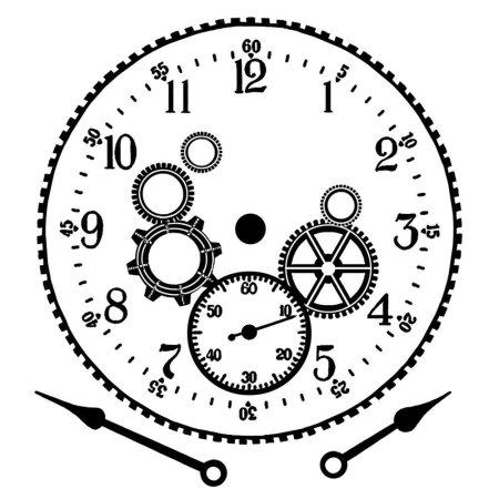 Циферблат часов трафарет