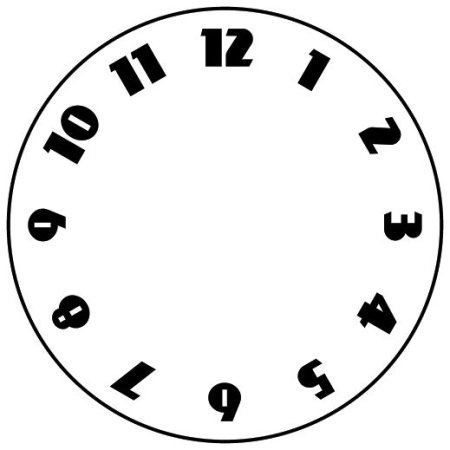 Трафарет часы со стрелками