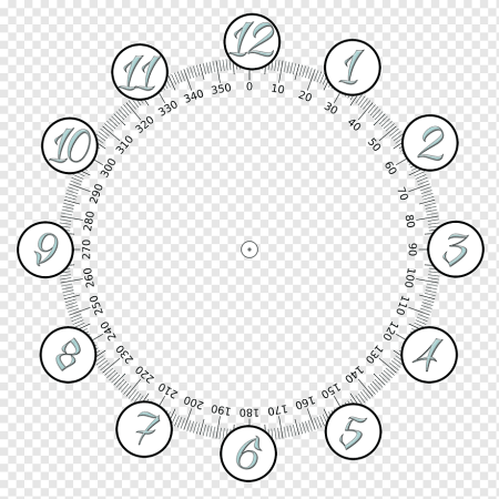Часы циферблат без 5 12
