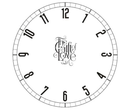 Новогодние часы черно белые