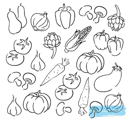 Овощи трафареты для детей