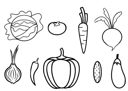 Морковь раскраска для малышей