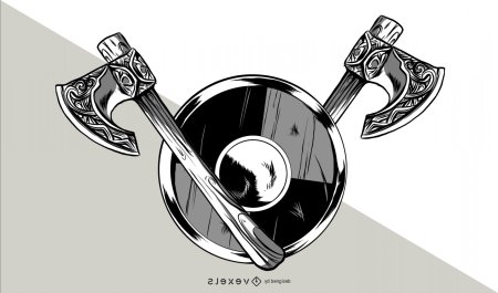 Секира викингов вектор