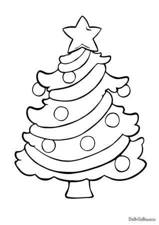 Елка раскраска