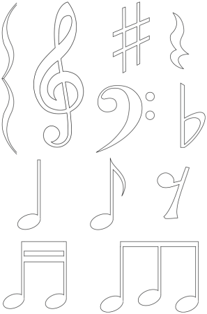 Ноты трафарет