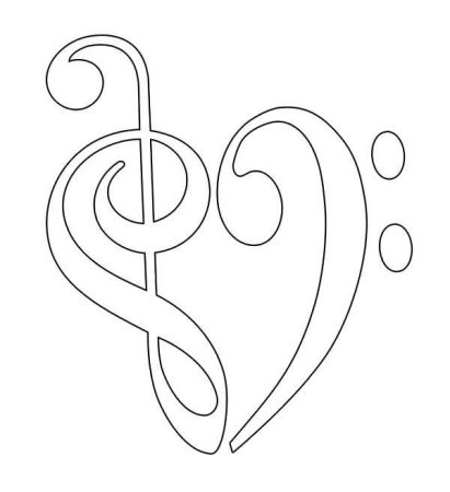 Трафарет Ноты и скрипичный ключ