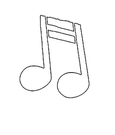 Раскраска нотки для детей