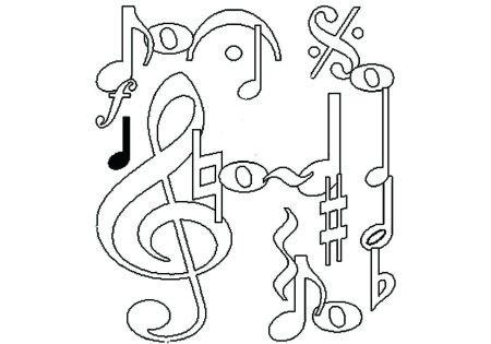 Ноты раскраска