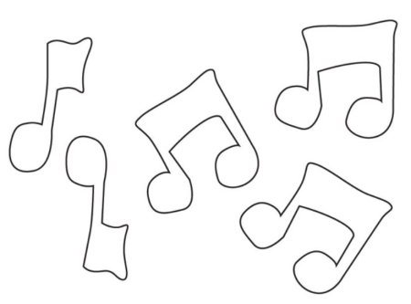 Трафарет на окно с музыкальным инструментом