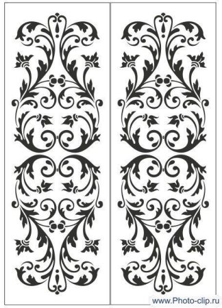 Растительный орнамент в прямоугольнике