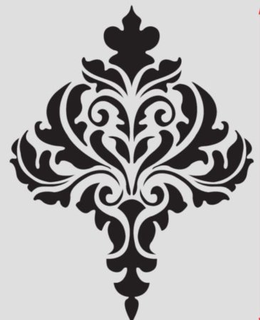 Дамасский узор трафарет для стен
