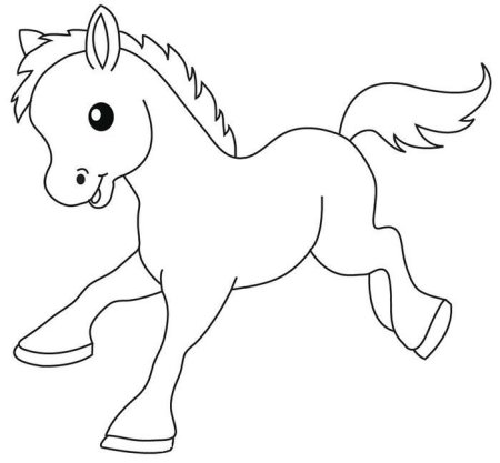 Раскраска жеребенок