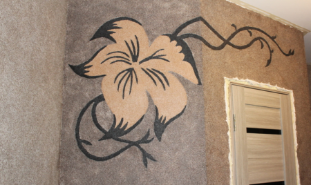 Жидкие обои рисунки на стенах