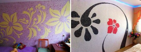 Трафареты цветов для жидких обоев