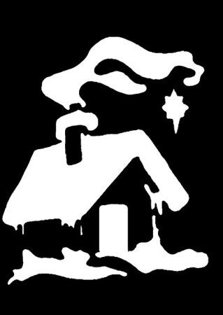 Трафареты для искусственного снега на окна