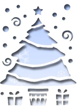 Трафареты на окна новогодние для снега