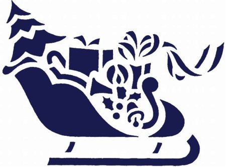 Новогодние украшения на окна сани