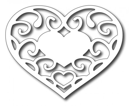 Сердце трафарет