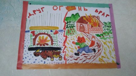 Огонь-друг огонь-враг рисунки