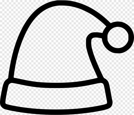 Шапка Деда Мороза раскраска