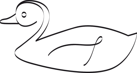 Силуэт утки для детей