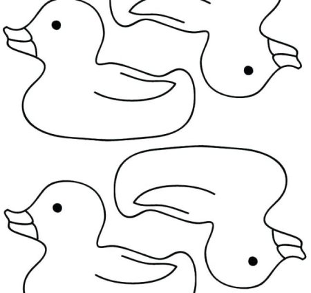 Трафарет уточки для вырезания