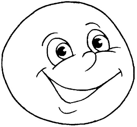 Маска Колобок раскраска