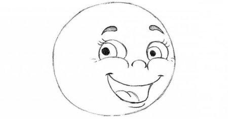 Колобок трафарет