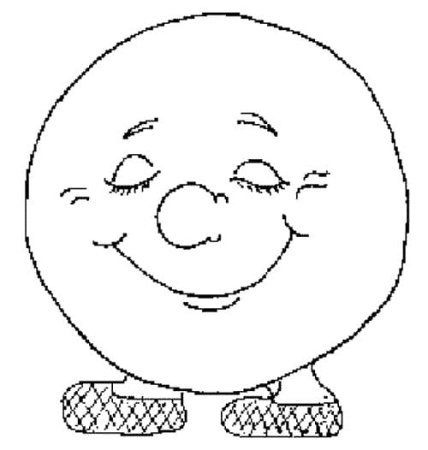 Колобок рисунок карандашом