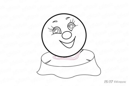 Веселый Колобок раскраска